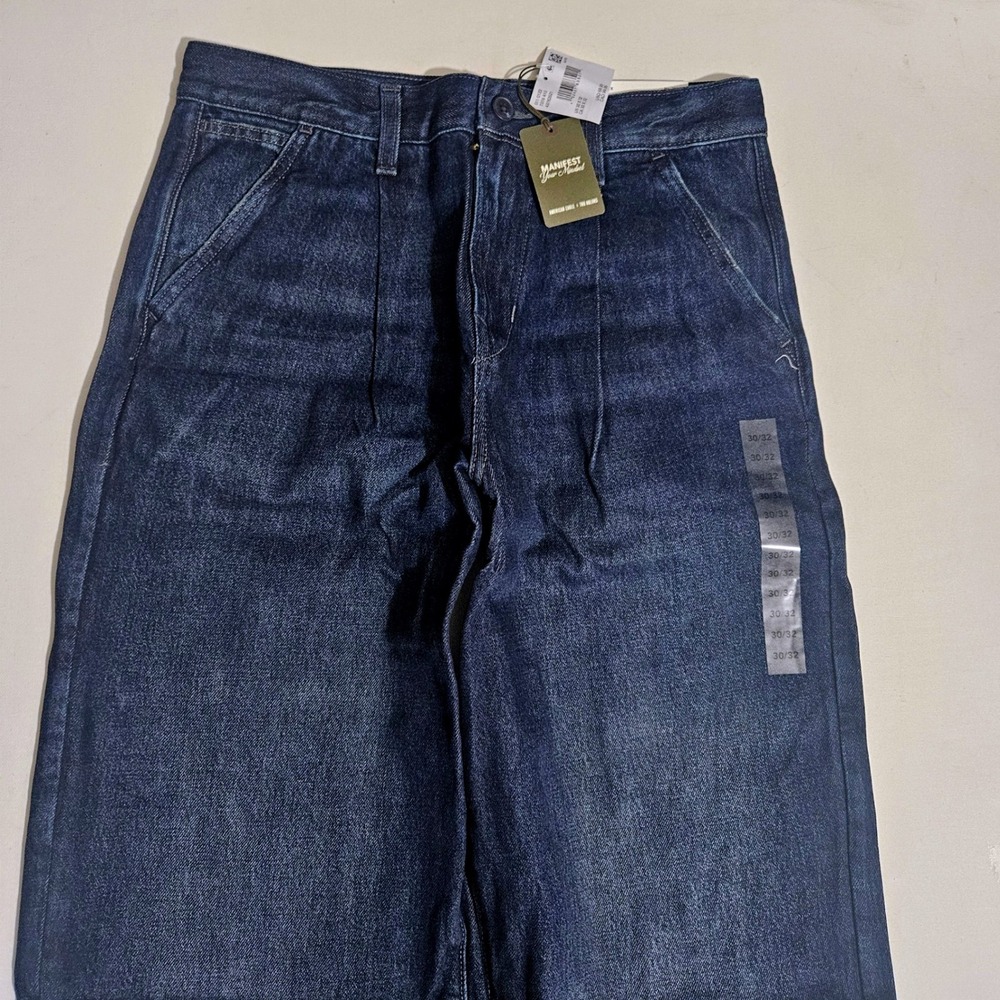 American Eagle x Tru Kolors Baggy Jean Navy Marine EasyFlex 30x32 NWT 7378-410 - Picture 3 of 7